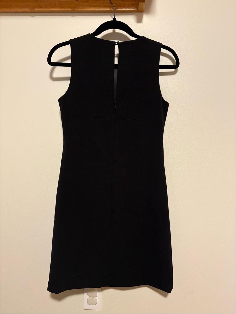 White House Black Market Black Sleeveless Mini Dress with Pearl-Crystal Collar - Picture 3 of 3
